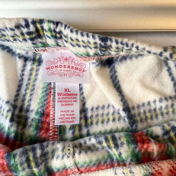Wondershop Women Sleepwear Pants size XL White Orange Soft Fleece Elastic Waist - Picture 7 of 9